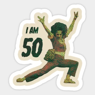 Retro Sally O'Mally I am 50 Sticker